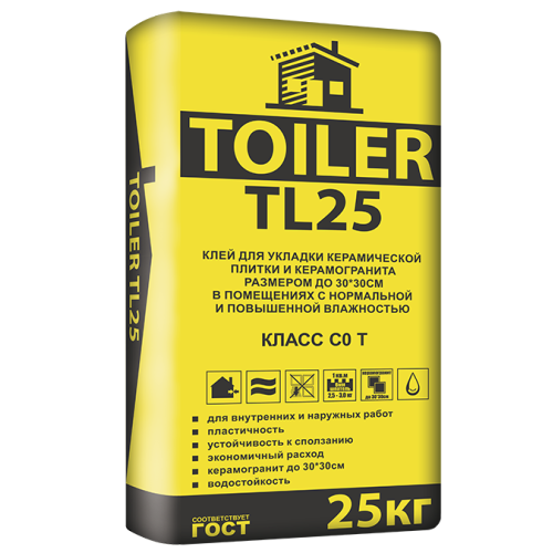 Клей для плитки TOILER TL 25 25кг
